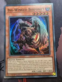 Big-Winged Berfomet DUNE-EN004 Super Rare 1st Edition Yugioh - Image 1