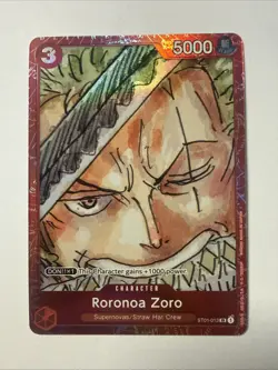 One Piece Roronoa Zoro Premium Collection Film Red ST01-013 Promo Card - Image 1