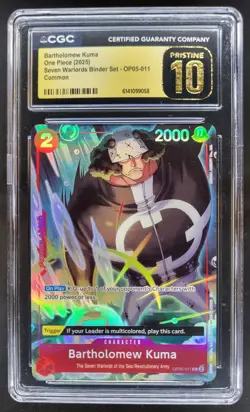 2025 ONE PIECE BARTHOLOMEW KUMA OP05-011 CGC PRISTINE A PT - Image 1