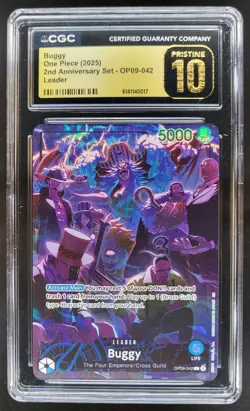 2025 ONE PIECE BUGGY LEADER OP09-042 CGC 10 PRISTINE A PT - Image 1