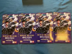 One Piece Card Game Royal Blood (OP-10) English Ver. Booster Packs (4), (Sealed) - Image 1