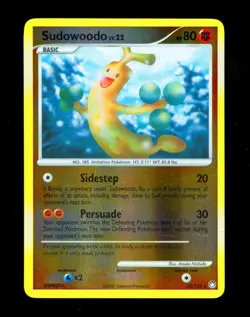 2007 Pokemon SUDOWOODO Mysterious Treasures REVERSE HOLO Foil Rare Card 35/123 - Image 3