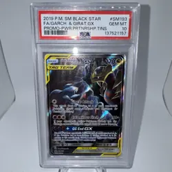 PSA 10 GARCHOMP & GIRATINA GX SM193 | Tag Team Promo Graded Pokemon Card - Image 1