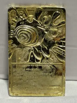 Pokemon Poliwhirl 23K Gold-Plated Trading Card 1999 Limited Edition - Image 2