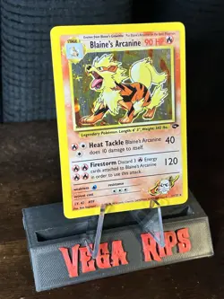 Pokemon TCG Gym Challenge Blaine's Arcanine Holo Rare Card 1/132 - Image 2