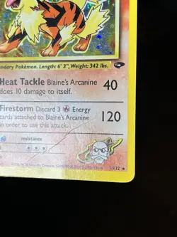 Pokemon TCG Gym Challenge Blaine's Arcanine Holo Rare Card 1/132 - Image 4