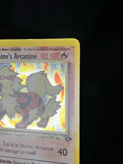 Pokemon TCG Gym Challenge Blaine's Arcanine Holo Rare Card 1/132 - Image 5