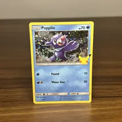 Popplio 23/25 McDonald's 25th Anniversary | Promo Holo Pokemon Card - Image 2