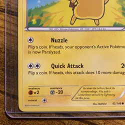 Pokemon Pikachu 42/146 XY Base Set LP Pokemon Card TCG 2014 - Image 5