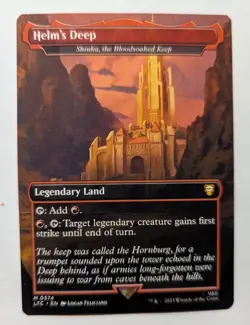 1x Helm's Deep Shinka The Blood Soaked Keep Borderless NM - EDH LTC MTG x1 - Image 1