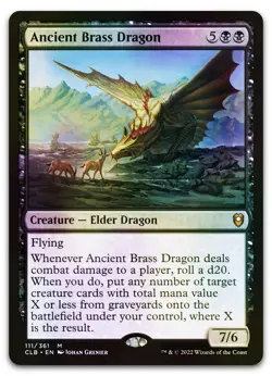 Ancient Brass Dragon #111 (Foil) (NM) Baldur's Gate CLB Magic MTG - Image 1