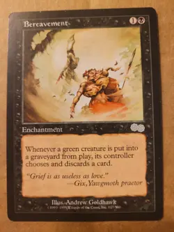 Magic the Gathering MTG Bereavement (117) Urza's Saga Black LP BULK DISCOUNT - Image 1