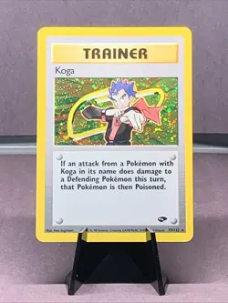 Pokemon TCG Koga 19/132 Holo Rare Gym Challenge WOTC VTG 2000 - Image 1