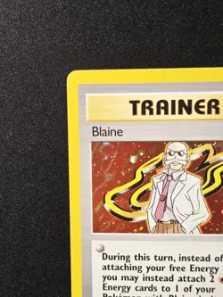 Blaine 17/132 Holo Rare WOTC Gym Challenge 2000 Pokemon Wizards Of The Coast TCG - Image 3