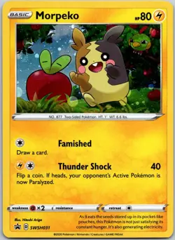 Morpeko SWSH031 (Cosmos Holo) Promo Sword & Shield Promos NM - Image 1