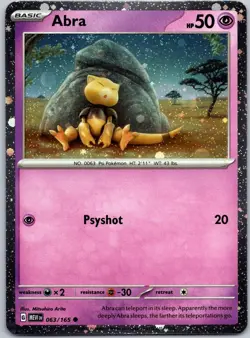 Abra 063/165 (Cosmos Holo) Promo Miscellaneous Cards & Products NM - Image 1