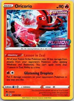 Oricorio SWSH168 (Prerelease) Holo Promo Sword & Shield Promos NM - Image 1