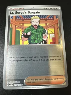 Lt. Surge's Bargain 120/132 Me01: Mega Evolution Reverse Holo - Pokemon TCG NM - Image 1