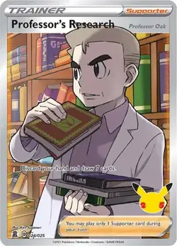 Professor's Research 024/025 Celebrations Full Art Ultra Rare Holo Pokemon NM - Image 1