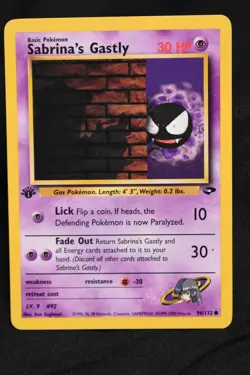 Sabrina's Gastly 1st Edition 96/132 LP Gym Challenge Regular Common Pokemon TCG - Image 1