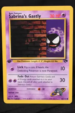 Sabrina's Gastly 1st Edition 96/132 LP Gym Challenge Regular Common Pokemon TCG - Image 2