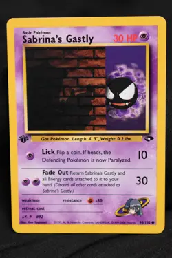 Sabrina's Gastly 1st Edition 96/132 LP Gym Challenge Regular Common Pokemon TCG - Image 3