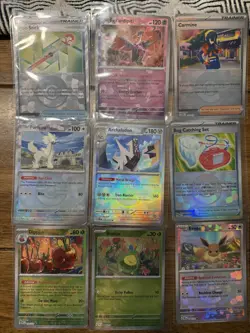 Pokemon Prismatic Evolutions Pokeball Lot Fezandipiti Carmine Archaludon Eevee - Image 1