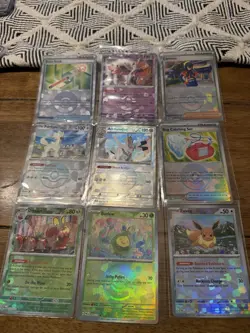 Pokemon Prismatic Evolutions Pokeball Lot Fezandipiti Carmine Archaludon Eevee - Image 3