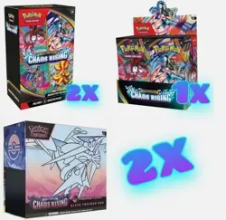 Chaos Rising Pokemon Center ETB x2 + Booster Box + Booster Bundle x2 Presale - Image 1