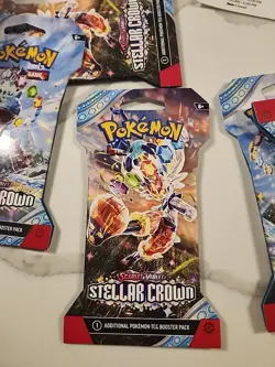 Stellar Crown Scarlet And Violet Sealed Pokemon TCG Booster Packs 820650853258 - Image 1