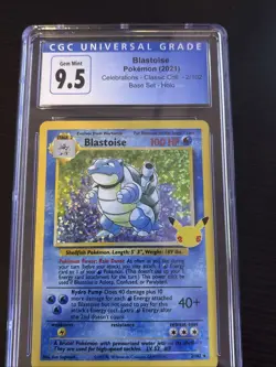 2021 POKEMON Blastoise #2/102 - Celebrations Classic Coll Holo CGC 9.5 GEM MINT - Image 1