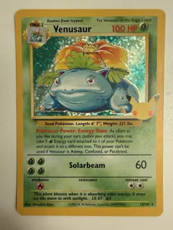 Pokemon TCG Venusaur Holo Rare Card 15/102 Celebrations 25th Anniversary - Image 1