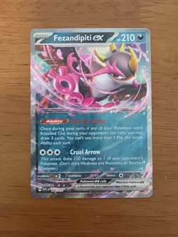 Fezandipiti ex 142/217 Mega Evolution Ascended Heroes Pokemon TCG - Image 1