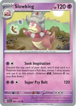 x4 Slowking - 058/142 - Uncommon - Reverse Holo Pokemon SV07 Stellar Crown M/NM - Image 1