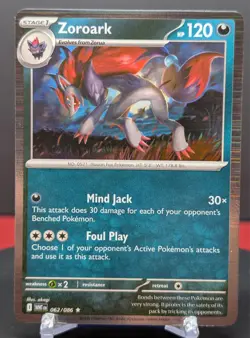 Pokemon Zoroark 062/086 Holo Rare White Flare English NM - Image 1