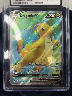 Dragonite V Pokemon 2022 Pokemon Go Ultra Rare Full Art Holo CGC Graded 8.5 Mint - Image 4