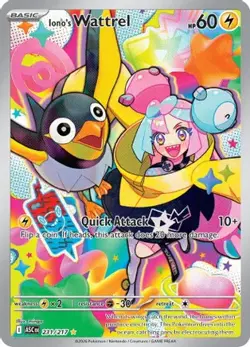 Pokemon Iono's Wattrel 231/217 Ascended Heroes Illustration Rare NM - Image 1