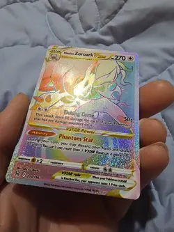 Pokemon TCG Hisuian Zoroark VSTAR 203/196 secret Rainbow Lost Origin English - Image 2