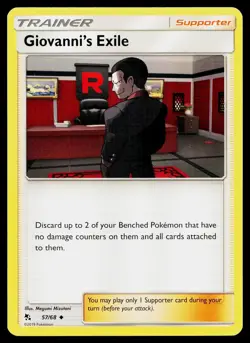 Giovanni's Exile 57/68 Uncommon Hidden Fates Pokemon Lightly Played - Image 1