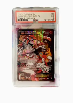 Pokemon Team Magma's Groudon EX Double Crisis 15/34 Full Art Holo PSA 5 - Image 1