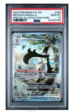 Meowscarada EX 256/193 Special Illustration Rare Pokemon PSA 10 - Image 1