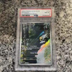 2023 Pokemon PSYDUCK #175/165 Scarlet & Violet 151 Illustration Rare PSA 8 - Image 1