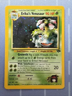 Erika's Venusaur HOLO RARE #4/132 Gym Challenge VINTAGE Pokemon 2000 - Image 2