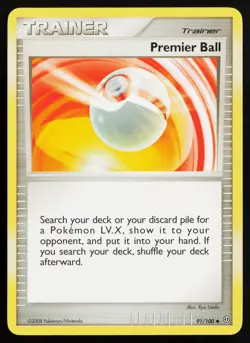 Premier Ball 91/100 Uncommon Stormfront Pokemon Lightly Played - Image 1