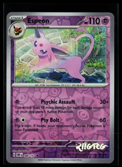 Espeon 086/197 Obsidian Flames Pokemon Reverse Holo NM - Image 1