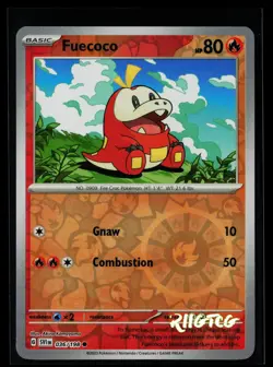 Fuecoco 036/198 Scarlet & Violet Pokemon Reverse Holo NM - Image 1