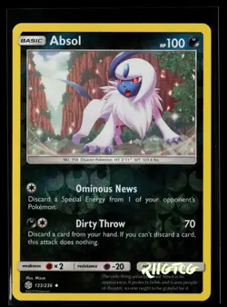 Absol 133/236 Cosmic Eclipse Pokemon Reverse Holo NM - Image 1