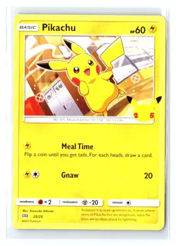 Pikachu 25/25 Non Holo Celebrations 25th Anniversary McDonald's Pokemon TCG NM - Image 1