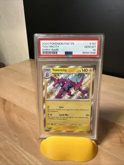 2024 POKEMON PAF EN-PALDEAN FATES SHINY RARE #141 TOXTRICITY PSA 10 - Image 1