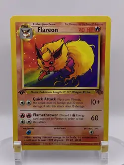 Flareon 19/64 Jungle 1st Edition MP Rare WOTC Pokemon TCG Vintage Eveelution - Image 1